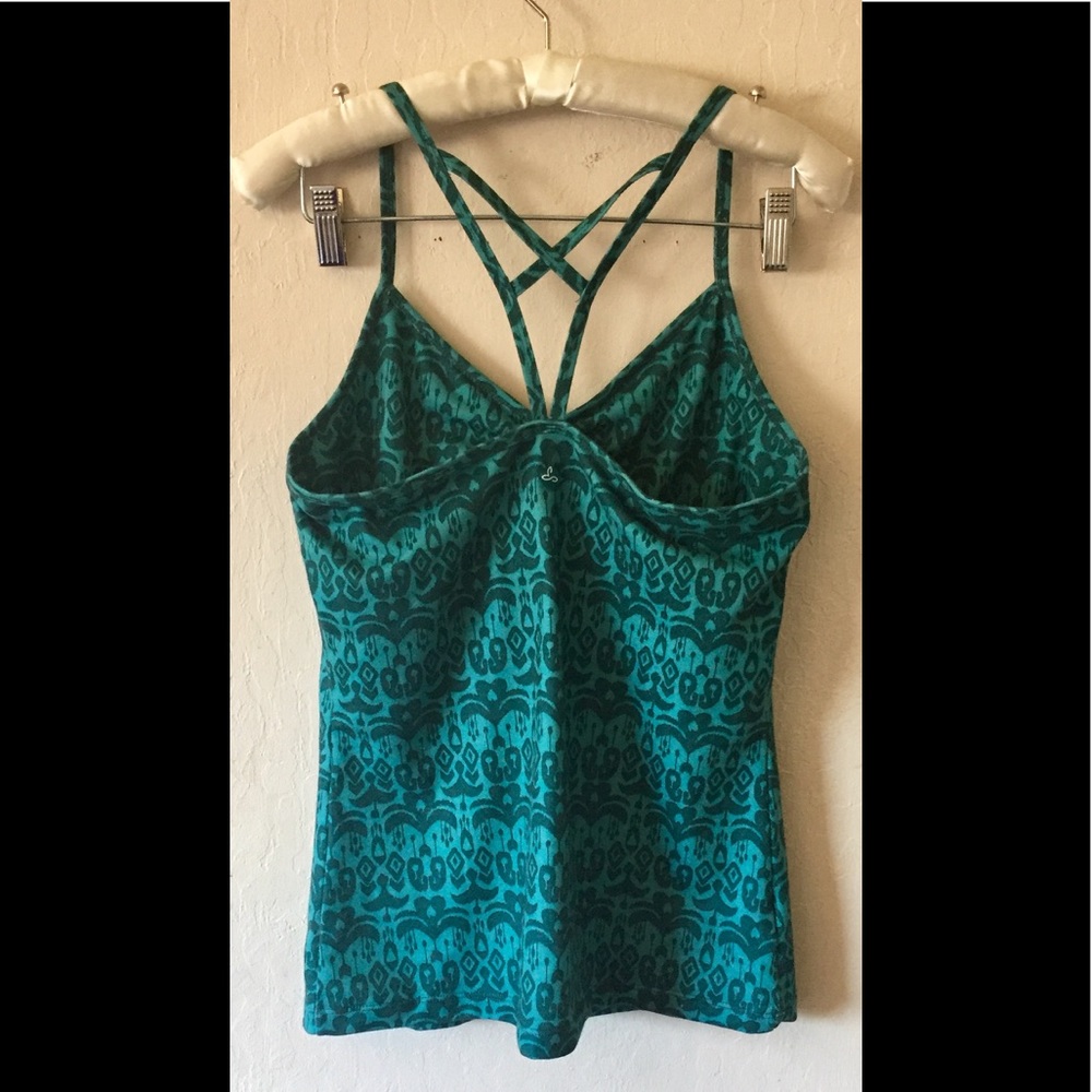 Rare! Prana DK Teal Green/Blue Sonja Shelf bra tank- Medium (8-10) - Picture 6 of 8